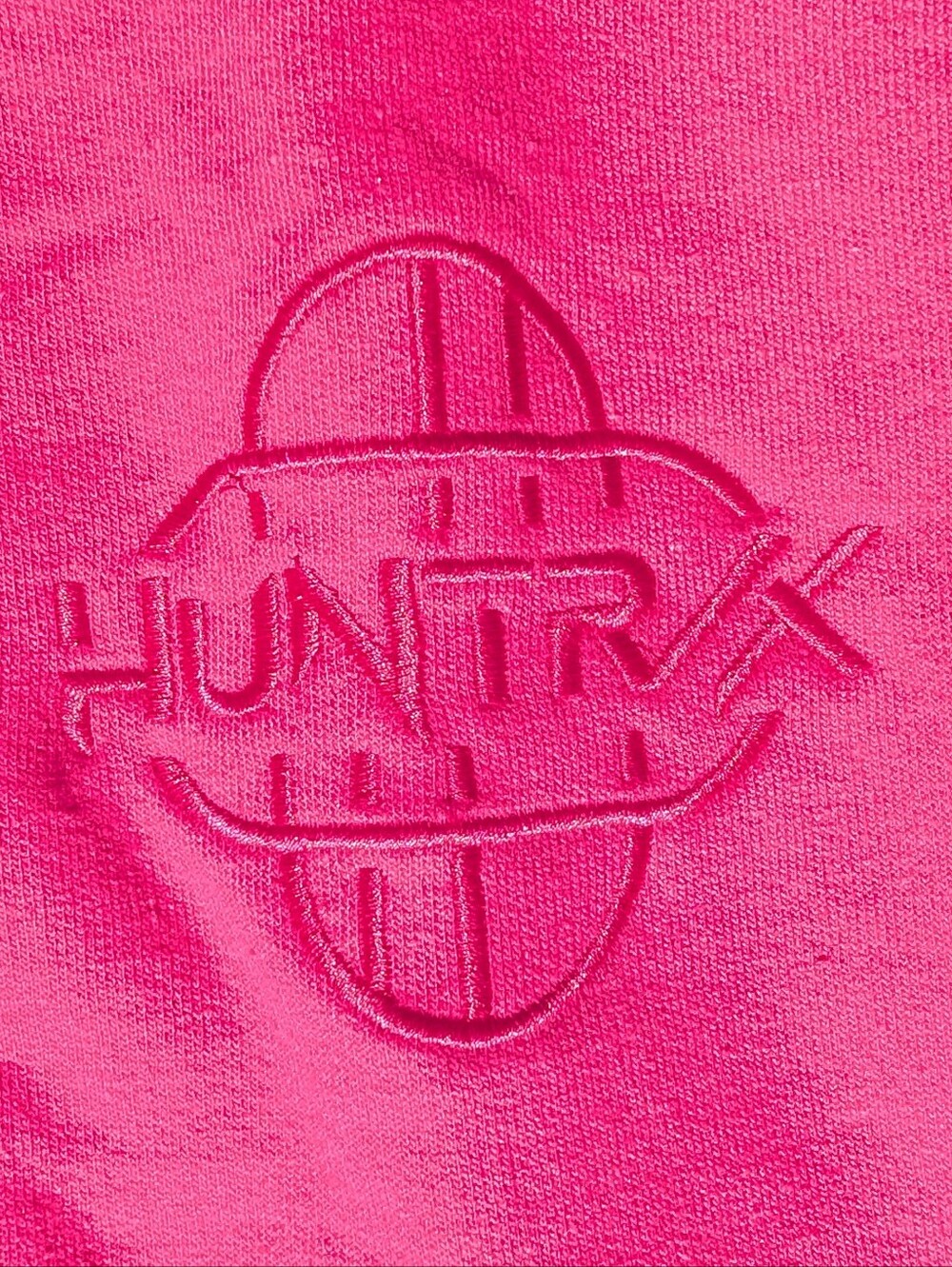 KPOP Demon Hunter HUNTRX Pink Embroidered Logo Sweatshirt XL